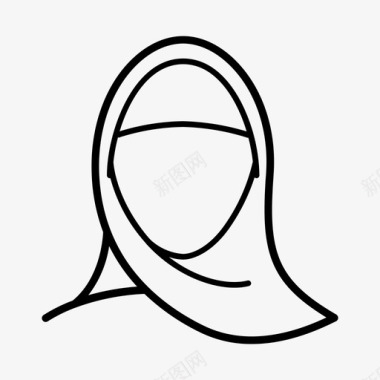 头巾伊斯兰教穆斯林图标图标
