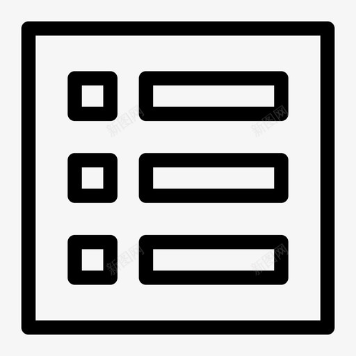 项目符号列表界面菜单图标svg_新图网 https://ixintu.com 用户 界面 菜单 项目符号列表