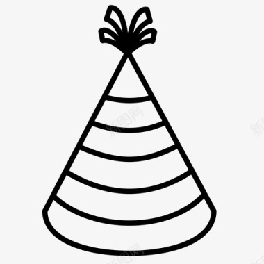 生日帽庆祝聚会图标图标