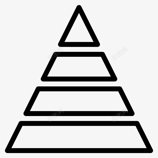 金字塔图表数据图标svg_新图网 https://ixintu.com 图表 数据 数据分析 统计 金字塔