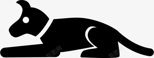 狗躺下动物宠物图标svg_新图网 https://ixintu.com 位置 准备好 动物 宠物 宠物狗 狗躺下