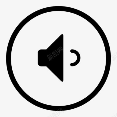 最小音频低音频音乐图标图标