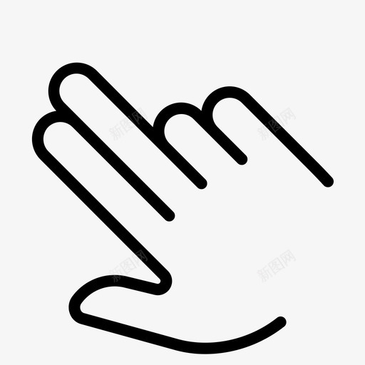手控制手指图标svg_新图网 https://ixintu.com 手 手势 手势轮廓 手指 控制 触摸