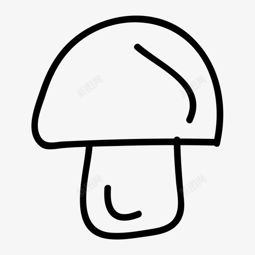 蘑菇食物真菌图标svg_新图网 https://ixintu.com 真菌 素描厨房 蘑菇 食物