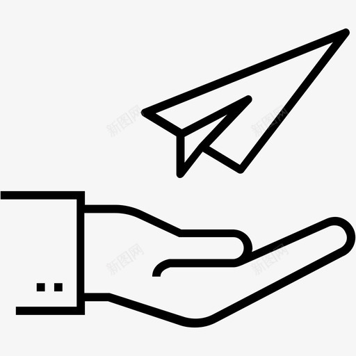 纸飞机飞机手势图标svg_新图网 https://ixintu.com 600金融平面图标 手势 纸飞机 飞机