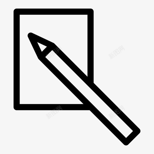 书写笔记纸图标svg_新图网 https://ixintu.com 书写 留言 笔记 纸 铅笔
