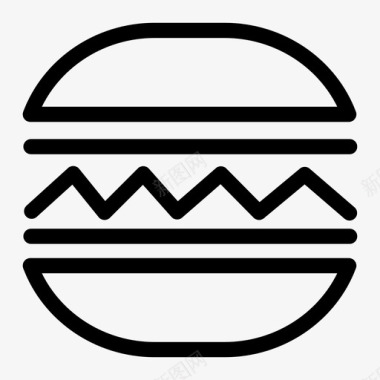 汉堡芝士汉堡快餐图标图标