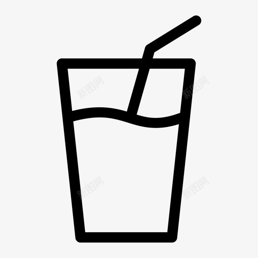 果汁杯饮料玻璃杯图标svg_新图网 https://ixintu.com 果汁杯 玻璃杯 饮料