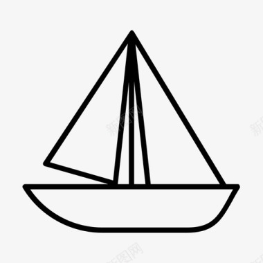 帆船船游艇图标图标
