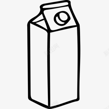 牛奶盒盒子容器图标图标