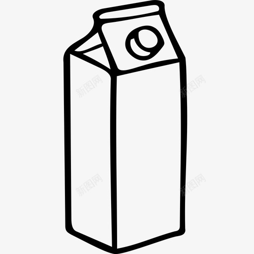 牛奶盒盒子容器图标svg_新图网 https://ixintu.com 利乐 包装 容器 牛奶盒 盒子