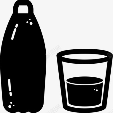 苏打水饮料瓶子图标图标
