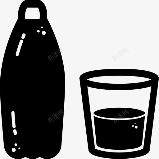苏打水饮料瓶子图标svg_新图网 https://ixintu.com 液体 瓶子 苏打水 软饮料 饮料