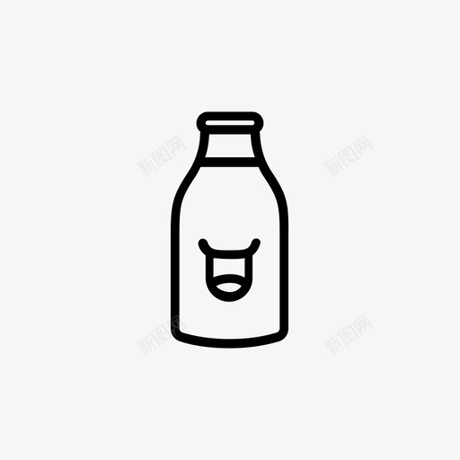 奶瓶奶制品饮料图标svg_新图网 https://ixintu.com 不耐症 乳糖 奶制品 奶瓶 食物 食物不耐症 饮料