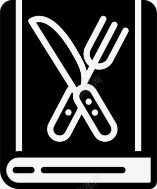 烹饪书食物厨房图标图标