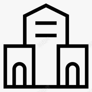 建筑商业清真寺图标图标