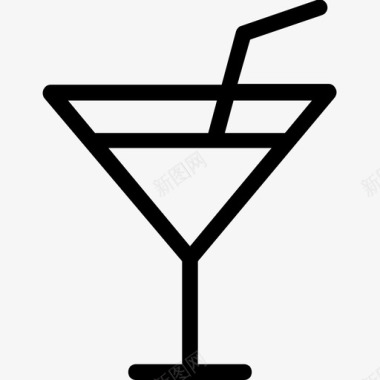 鸡尾酒饮料玻璃杯图标图标