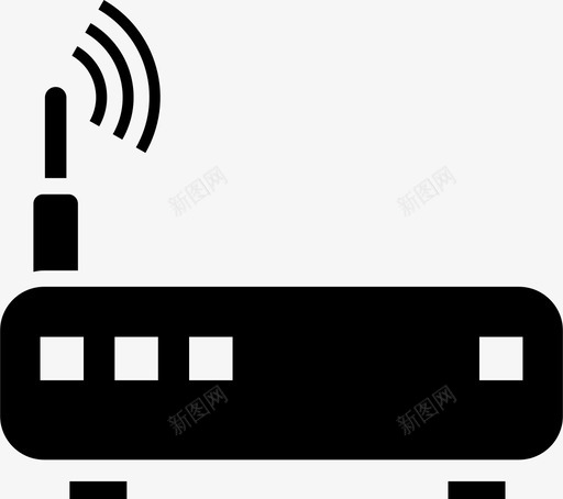 路由器调制解调器信号图标svg_新图网 https://ixintu.com wifi 信号 无线 调制解调器 路由器