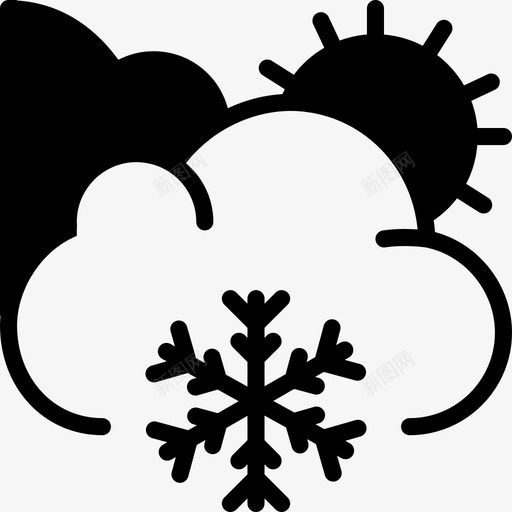 下雪天气预报史密克斯天气2固体图标