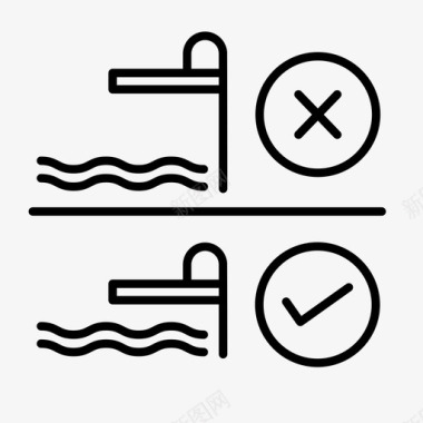 规则控制禁止潜水图标图标