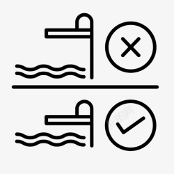 禁止潜水规则控制禁止潜水图标高清图片