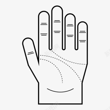 左手的手掌身体肢体语言图标图标