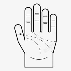 手指的语言左手的手掌身体肢体语言图标高清图片