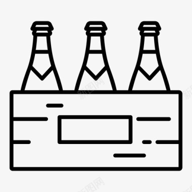 啤酒箱啤酒供应商包装图标图标
