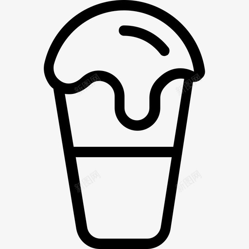 冰锥冰淇淋雪糕图标svg_新图网 https://ixintu.com 冰淇淋 冰锥 派对和庆祝线图标 甜甜 雪糕