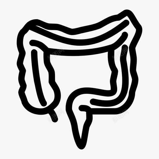 大肠消化器官图标svg_新图网 https://ixintu.com 内脏 器官 大肠 消化