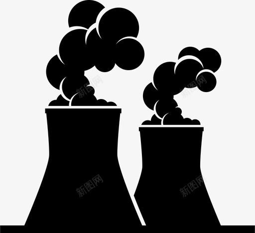 核工厂污染烟雾图标svg_新图网 https://ixintu.com 核工厂 污染 烟雾 科学家教授