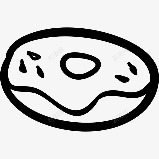 油炸圈饼食物手工烹饪图标svg_新图网 https://ixintu.com 手工烹饪 油炸圈饼 食物