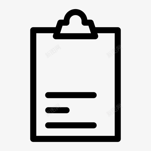 剪贴板文件列表图标svg_新图网 https://ixintu.com 列表 剪贴板 文件 注释