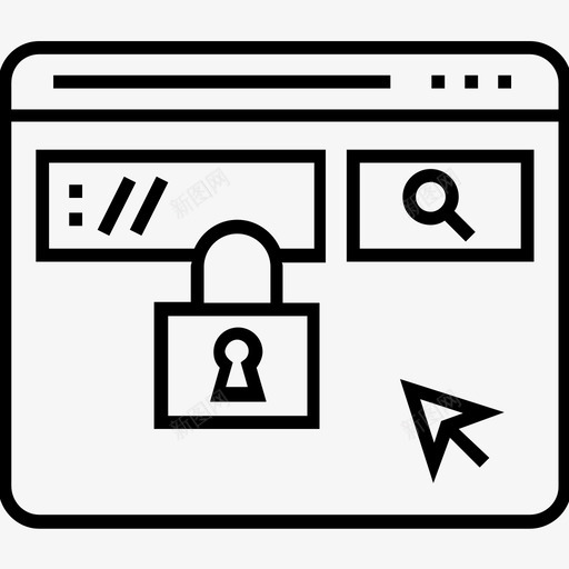 https锁定保护图标svg_新图网 https://ixintu.com 1400web和seo平面线图标 https ssl 保护 安全 锁定