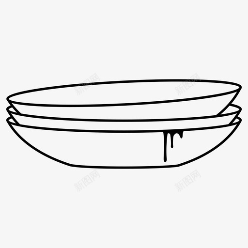 盘子脏盘子洗碗图标svg_新图网 https://ixintu.com 洗碗 盘子 脏盘子