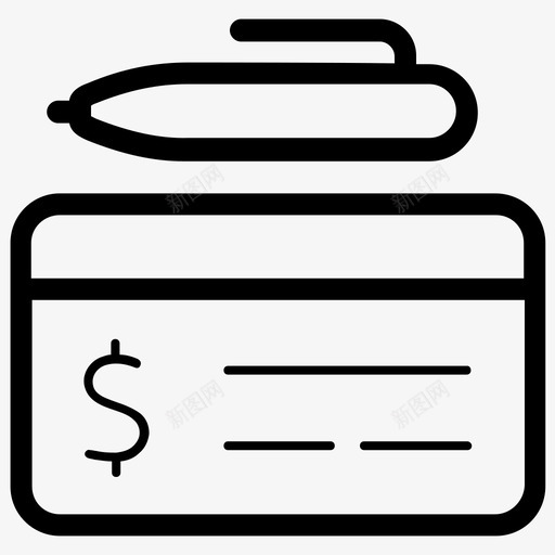 支票结帐发票图标svg_新图网 https://ixintu.com 业务和财务概述版本1 发票 支票 签名 结帐 钢笔