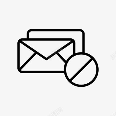 邮件被阻止信封信件图标图标