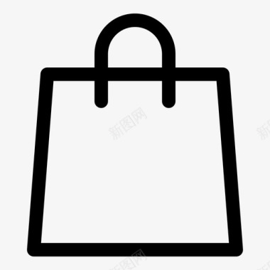 购物袋纯系列图标图标