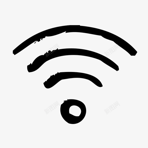 wifi计算机技术图标svg_新图网 https://ixintu.com wifi 技术 无线 粗略 计算机