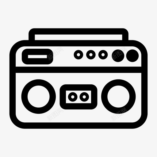 便携式录音机盒式录音机音乐播放器图标svg_新图网 https://ixintu.com 便携式录音机 录音机 收音机 盒式录音机 立体声 音乐播放器