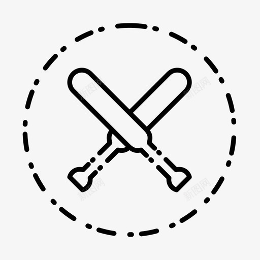 棒球棒设备运动图标svg_新图网 https://ixintu.com 棒球棒 设备 运动 运动风格