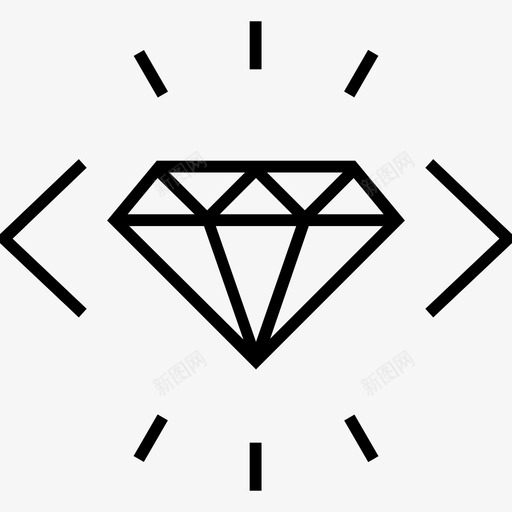 质量编码干净代码钻石图标svg_新图网 https://ixintu.com 1400网页和搜索引擎优化平面线图标 div 干净代码 质量编码 钻石