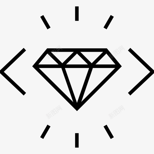 质量编码干净代码钻石图标svg_新图网 https://ixintu.com 1400网页和搜索引擎优化平面线图标 div 干净代码 质量编码 钻石