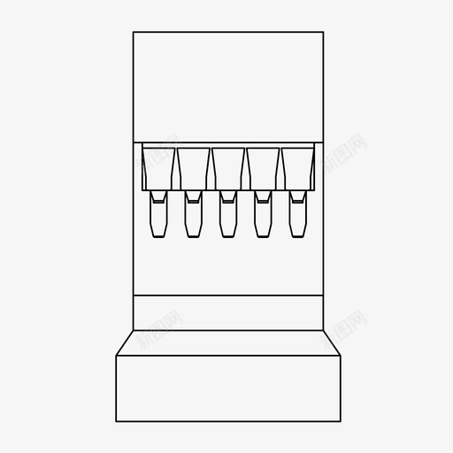 苏打水机饮料冰淇淋图标svg_新图网 https://ixintu.com 冰淇淋 点心 自动售货机 自助服务 苏打水机 补水 饮料