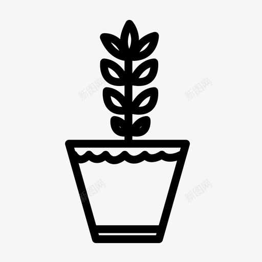 植物种植盆栽图标svg_新图网 https://ixintu.com 发芽 植物 盆栽 种植