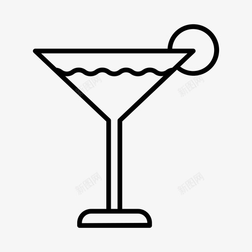 饮料鸡尾酒玻璃杯图标svg_新图网 https://ixintu.com 玻璃杯 饮料 马提尼 鸡尾酒