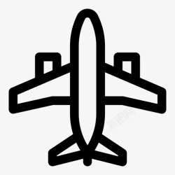 纯线条飞机纯线条图标高清图片