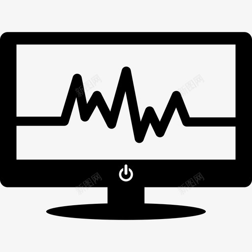 心搏图监护仪心电图机医院图标svg_新图网 https://ixintu.com 医院 心搏图监护仪 心电图机