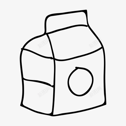 牛奶食物图标svg_新图网 https://ixintu.com 牛奶 食物