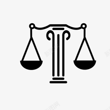 平衡法庭法律图标图标